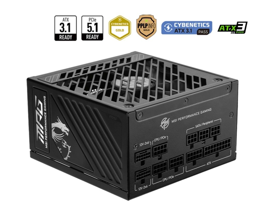 MSI MAG A1000GS PCIE5 1000W 80+ Gold Full Modüler Power Supply