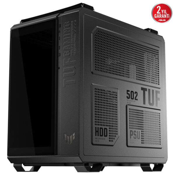 ASUS TUF Gaming GT502 Horizon Temperli Cam USB Type-C Siyah ATX Mid-Tower Gaming (Oyuncu) Kasa