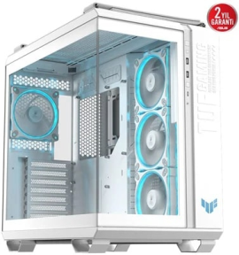 ASUS TUF Gaming GT502 Horizon Temperli Cam USB Type-C Beyaz ATX Mid-Tower Gaming (Oyuncu) Kasa