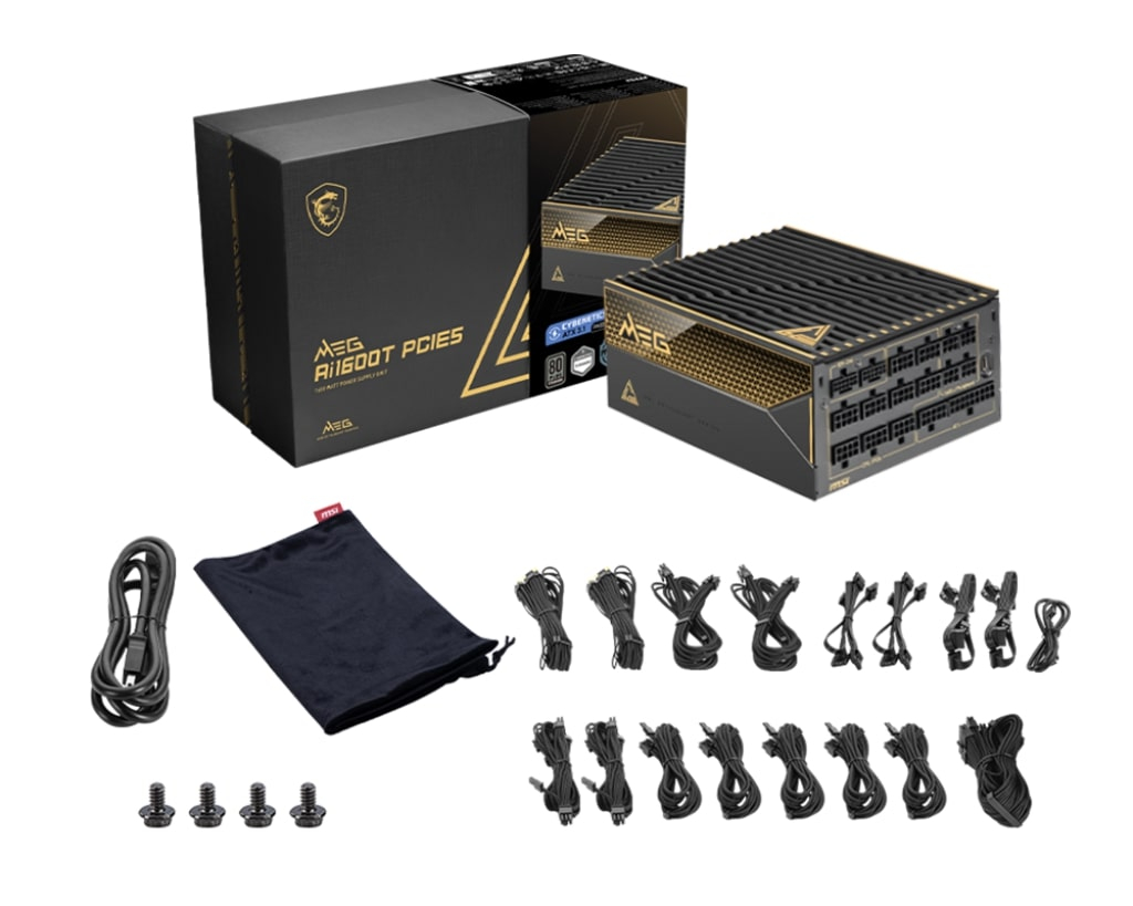 MSI MEG AI1600T PCIE5 1600W 80+ Titanyum Full Modüler Power Supply