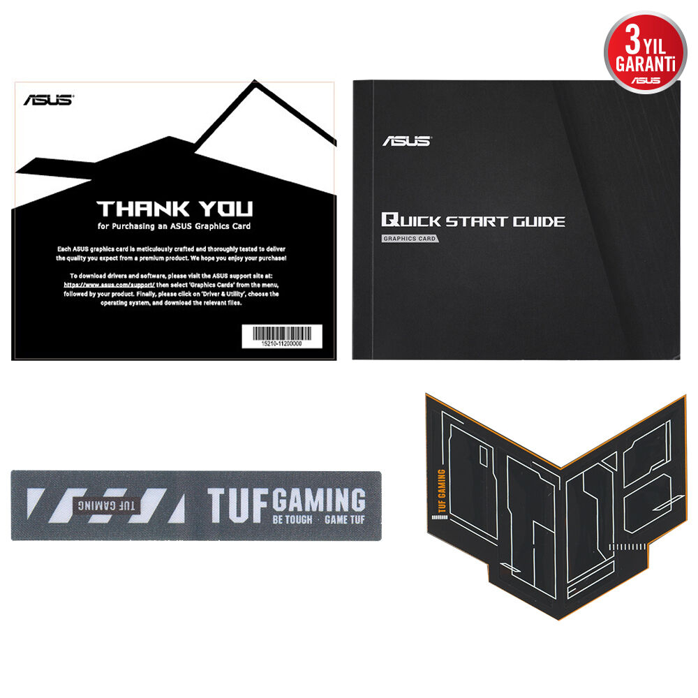 ASUS TUF Gaming AMD Radeon RX 9060XT 16GB TUF-RX9060XT-O16G-GAMING GDDR6 128Bit DX12 Gaming (Oyuncu) Ekran Kartı
