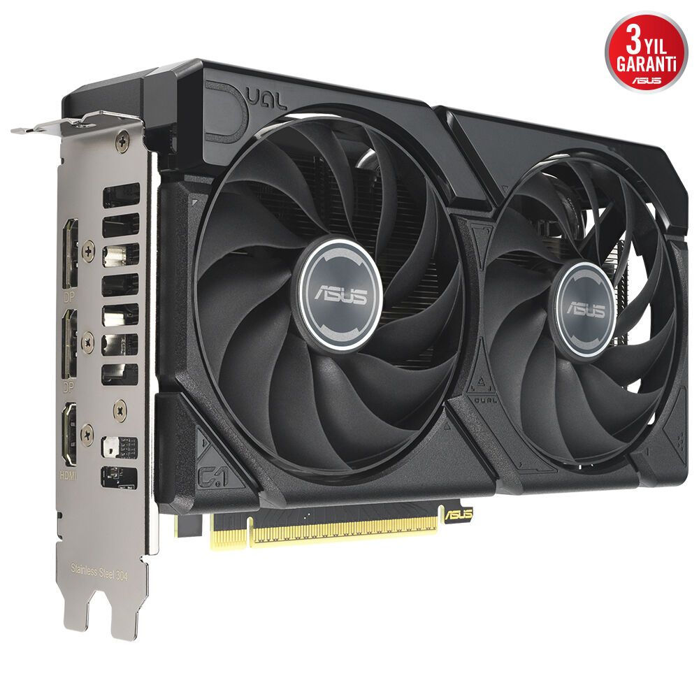 ASUS DUAL AMD Radeon RX 9060XT 8GB DUAL-RX9060XT-8G-GAMING GDDR6 128Bit DX12 Gaming (Oyuncu) Ekran Kartı