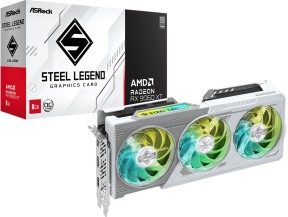ASrock AMD Radeon RX9060 XT Steel Legend 8GB OC GDDR6 128Bit Gaming (Oyuncu) Ekran Kartı