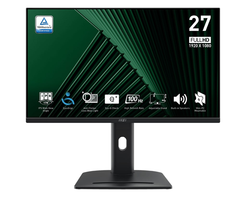 MSI PRO MP275PG 27″ 1920x1080 1ms 100Hz IPS Full HD Adaptive-Sync Monitör