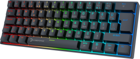 GamePower Lyra RGB 60M 62Tuş Siyah Mekanik Kablolu Red Switch Klavye - 3 Yıl Garantili