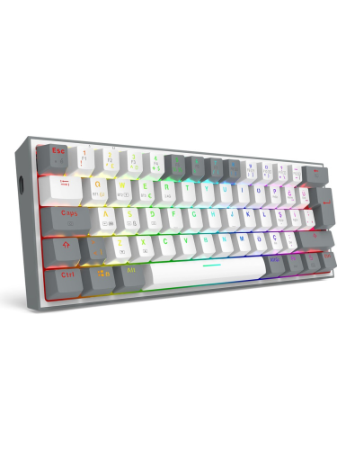 Redragon K616 Fizz Pro RGB Red Switch Kablosuz Beyaz Compact Gaming (Oyuncu) Klavye