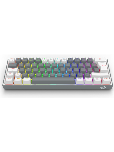 Redragon K616 Fizz Pro RGB Red Switch Kablosuz Gri / Beyaz Compact Gaming (Oyuncu) Klavye