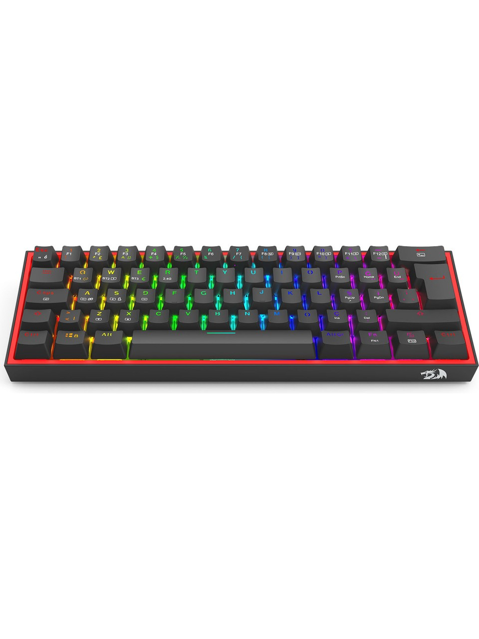 Redragon K616 Fizz Pro RGB Red Switch Kablosuz Siyah Compact Gaming (Oyuncu) Klavye