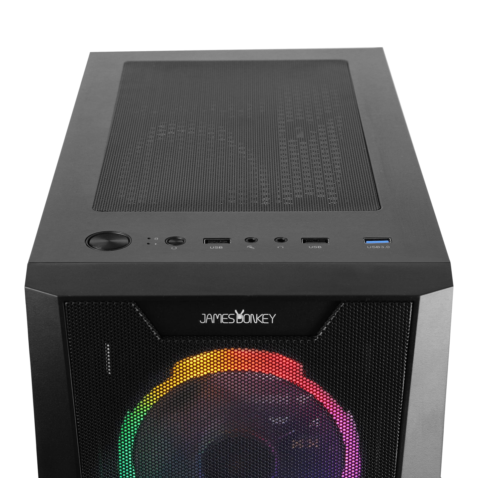 James Donkey Helix H800 4xRainbow Fan Temperli Cam 650W 80+ Bronze ATX Siyah Gaming (Oyuncu) Kasa