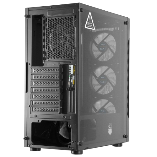 James Donkey Helix H800 4xRainbow Fan Temperli Cam 650W 80+ Bronze ATX Siyah Gaming (Oyuncu) Kasa