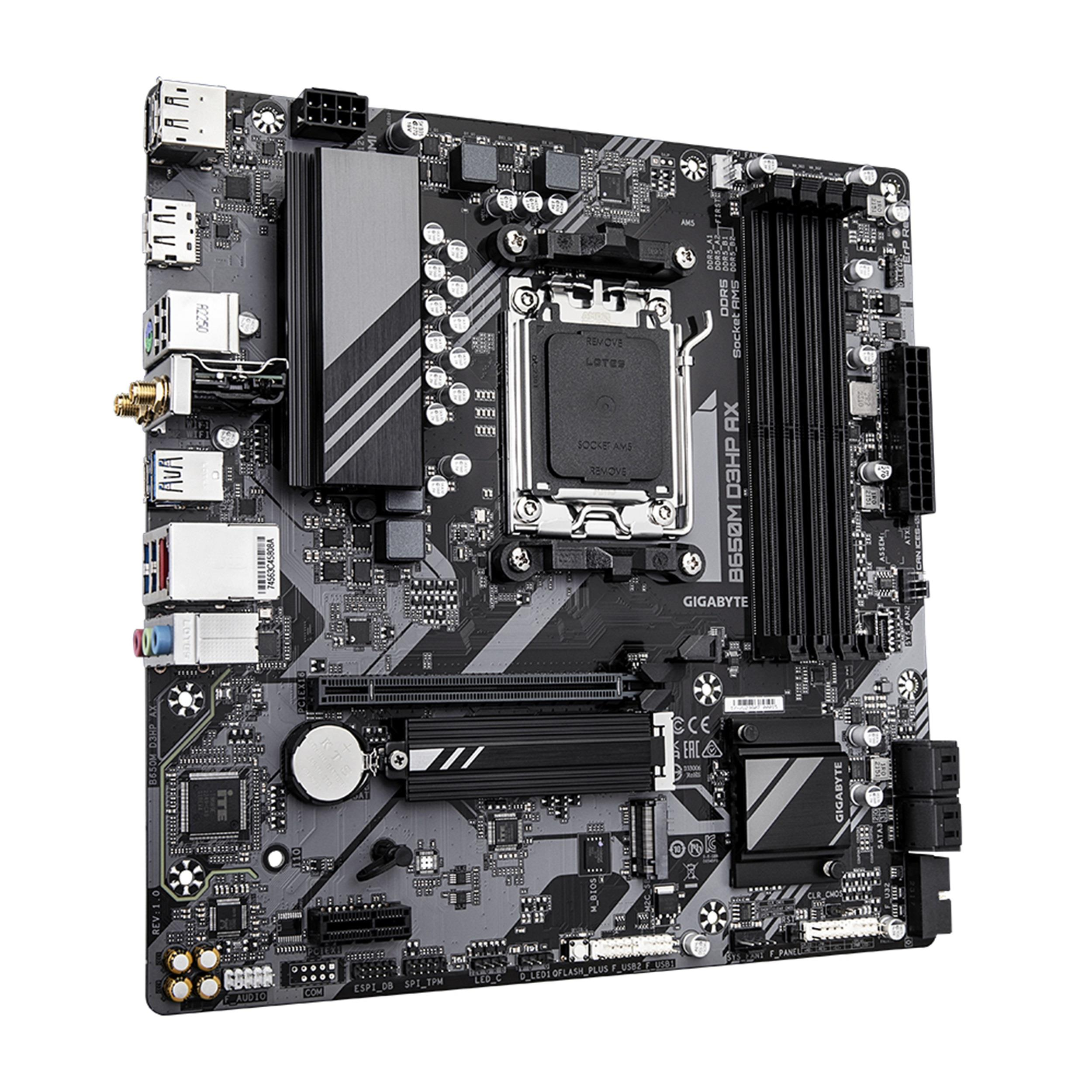 Gigabyte B650M D3HP AX Soket AM5 DDR5 8000MHz (OC) mATX Gaming Anakart