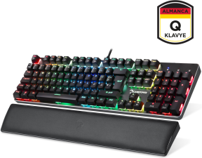 GamePower Ogre RGB 60M Blue Switch Almanca Q USB Mekanik Gaming Klavye