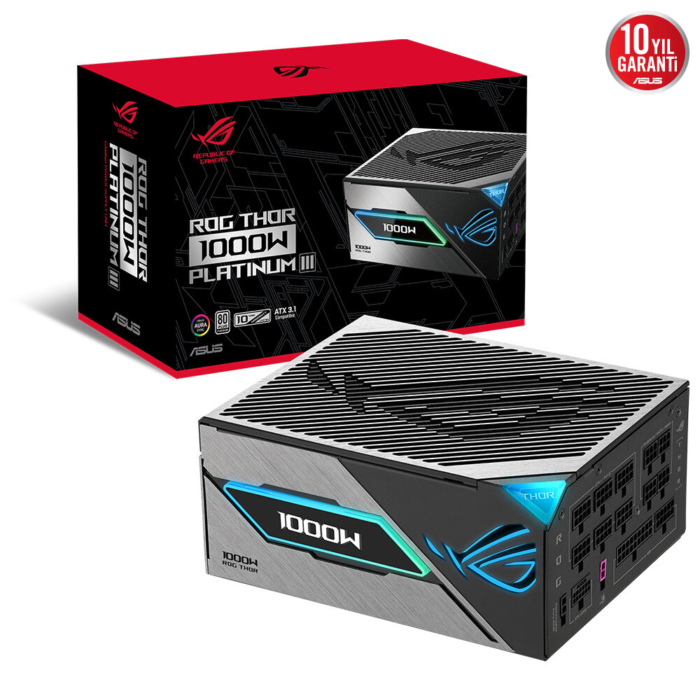 ASUS ROG-THOR-1000P3 1000W 80 Plus Platinum 135mm Full Modüler Gaming (Oyuncu) Power Supply