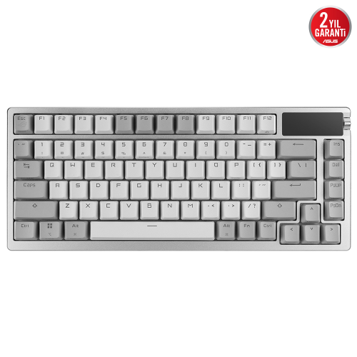 ASUS ROG Azoth NX Snow Switch PBT UK Kablosuz RGB Beyaz Mekanik (Gaming) Oyuncu Klavyesi