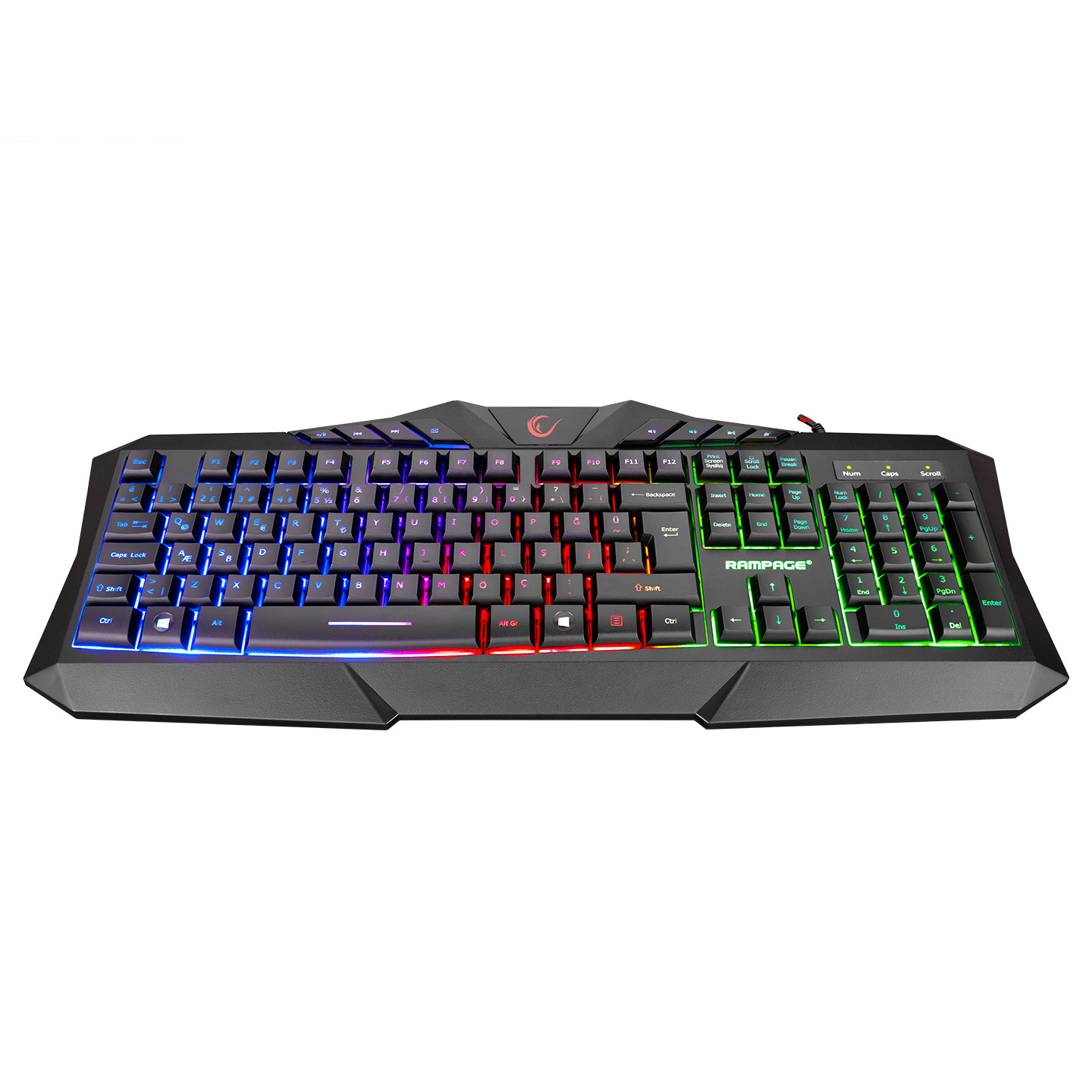 Rampage KM-404 ARGENTI Rainbow Aydınlatmalı Usb Gaming Combo Q Keyboard + RGB Headphone +6D,Led Mouse + Mousepad