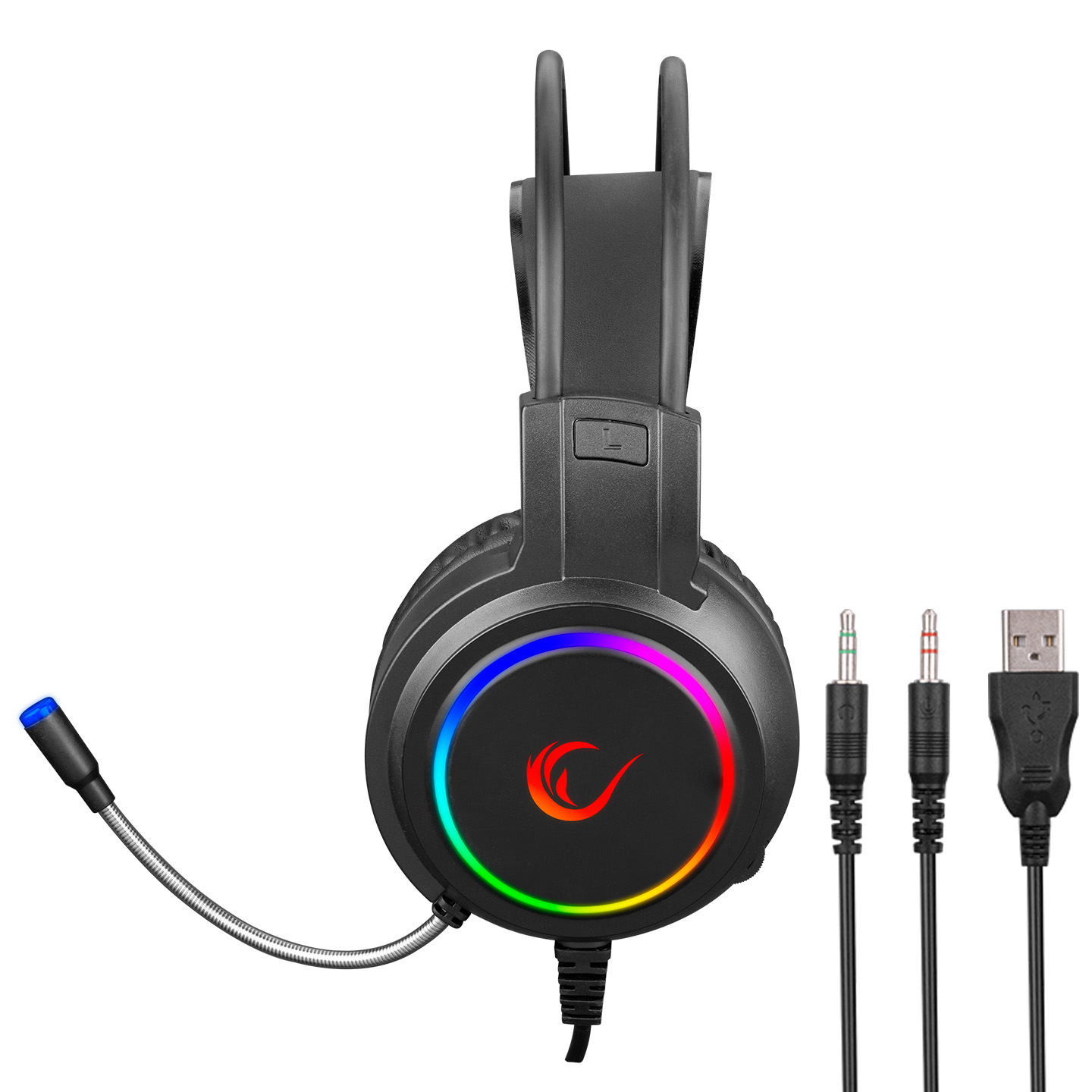 Rampage KM-404 ARGENTI Rainbow Aydınlatmalı Usb Gaming Combo Q Keyboard + RGB Headphone +6D,Led Mouse + Mousepad