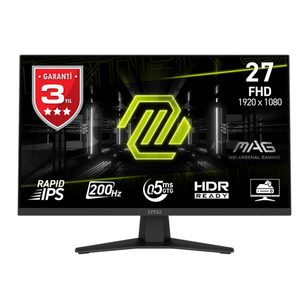 MSI MAG 274F 27″ 200Hz 0.5ms Adaptive Sync Full HD Flat Rapid IPS Gaming (Oyuncu) Monitör