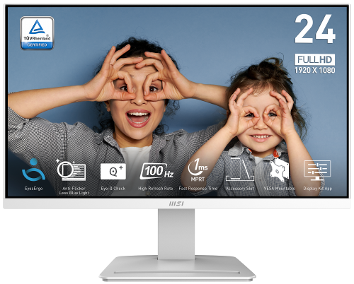 MSI PRO MP2412W 23.8″ 100Hz 1ms Adaptive-Sync Full HD VA Monitör