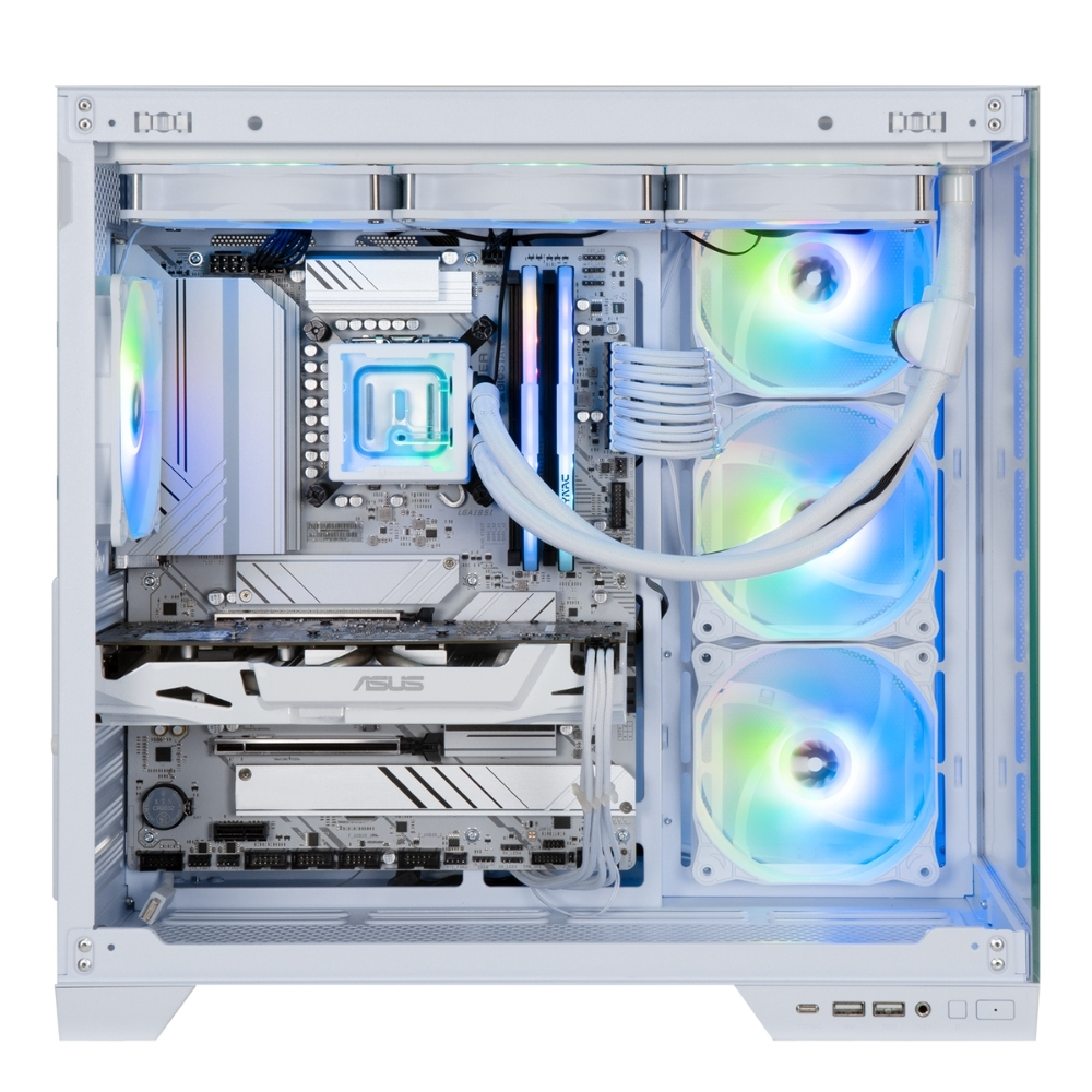 Bitfenix MH100 750W 80+ Bronze PSU 4x120mm ARGB Fan ATX Temperli Cam Beyaz Gaming (Oyuncu) Kasa