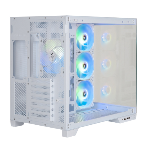 Bitfenix MH100 750W 80+ Bronze PSU 4x120mm ARGB Fan ATX Temperli Cam Beyaz Gaming (Oyuncu) Kasa