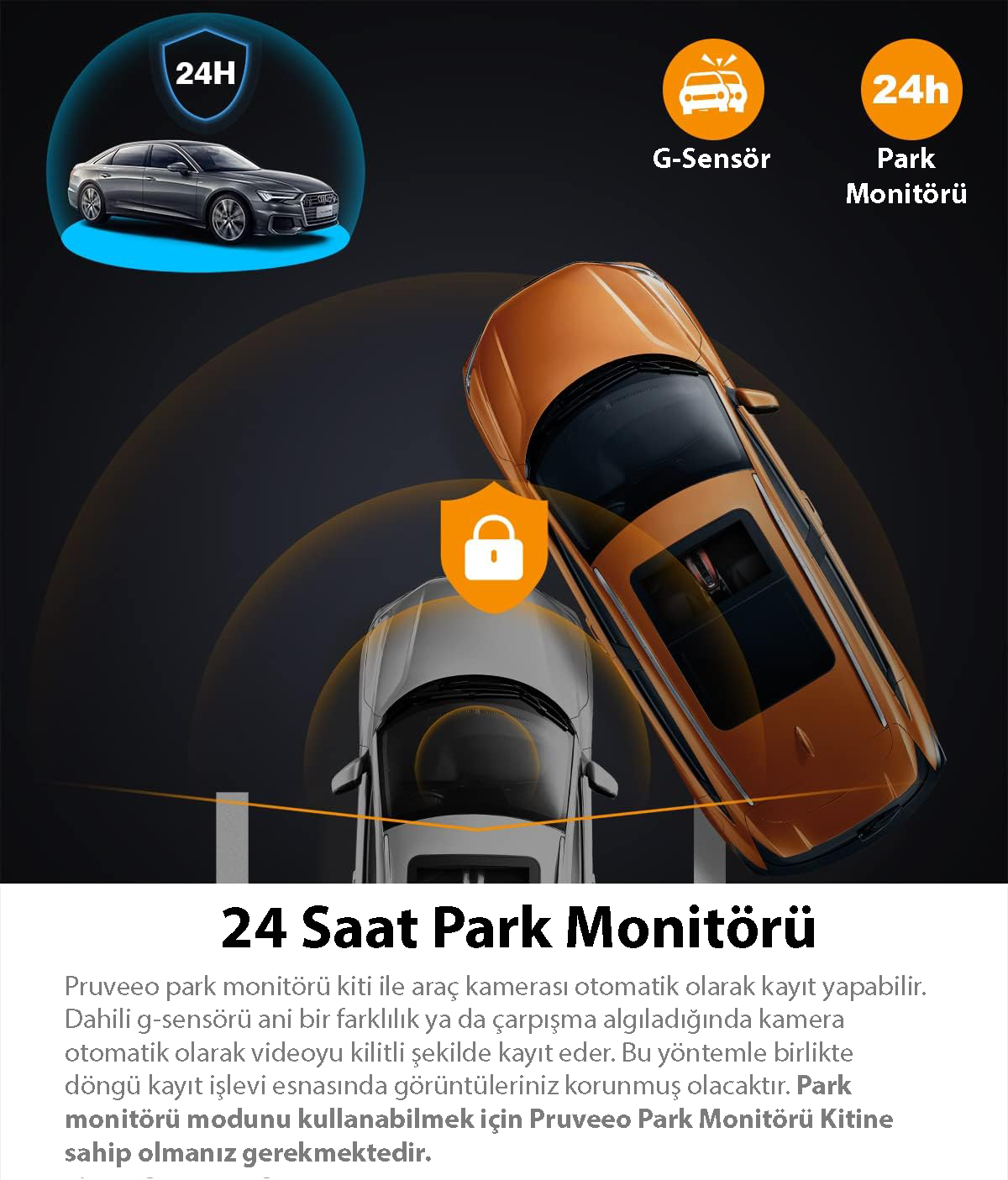 Pruveeo D30 Wi-Fi 4K Araç Kamerası