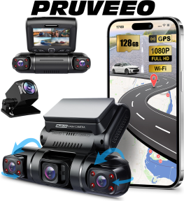 Pruveeo D90-4CH FHD Wi-Fi GPS Araç Kamerası + 128GB SD Kart