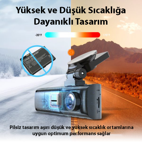 Rexing R316 4K GPS Wi-Fi Araç Kamerası + 64GB SD Kart ve ACC Bağlantı Kiti