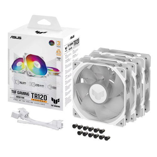 ASUS TUF TR120 120MM Reverse 3in1 Beyaz Kasa Fanı