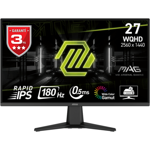 MSI MAG 275QF X32 27″ 180Hz 0.5ms WQHD Adaptive Sync Rapid IPS Gaming Monitör