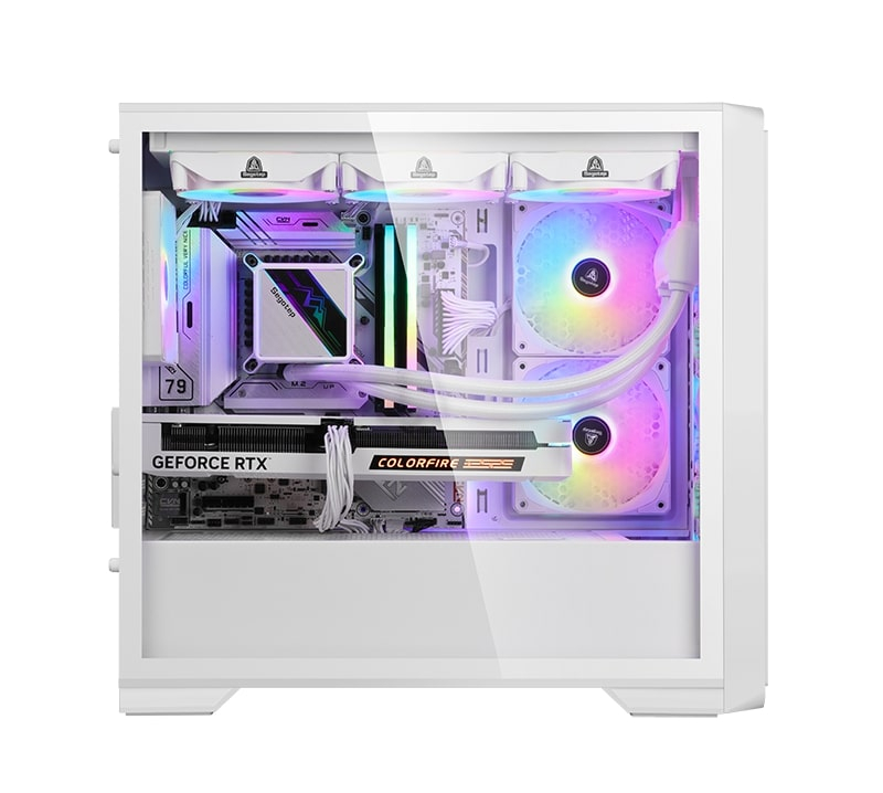 Segotep Radiant Beyaz 750W 80+ Bronze PCIE 5.0 Midi Tower Gaming (Oyuncu) Kasa