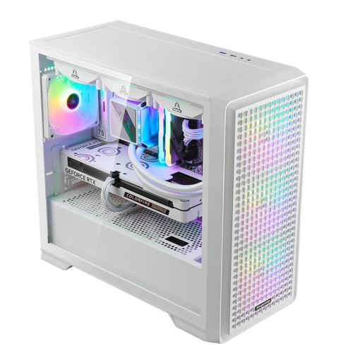 Segotep Radiant Beyaz 750W 80+ Bronze PCIE 5.0 Midi Tower Gaming (Oyuncu) Kasa