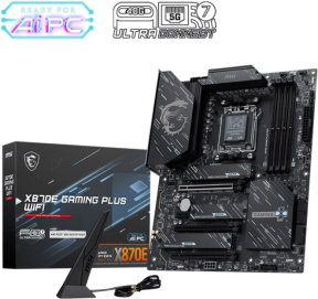 MSI GAMING PLUS X870E WIFI DDR5 AMD X870E AM5 Soket DDR5 8200+(OC)MHz ATX Oyuncu (Gaming) Anakart