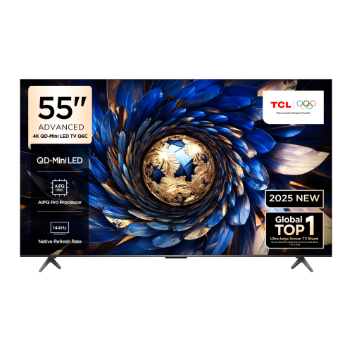 TCL 55Q6C 55″ 140 Ekran 4K Ultra HD Uydu Alıcılı 144Hz Google QD-MiniLED TV