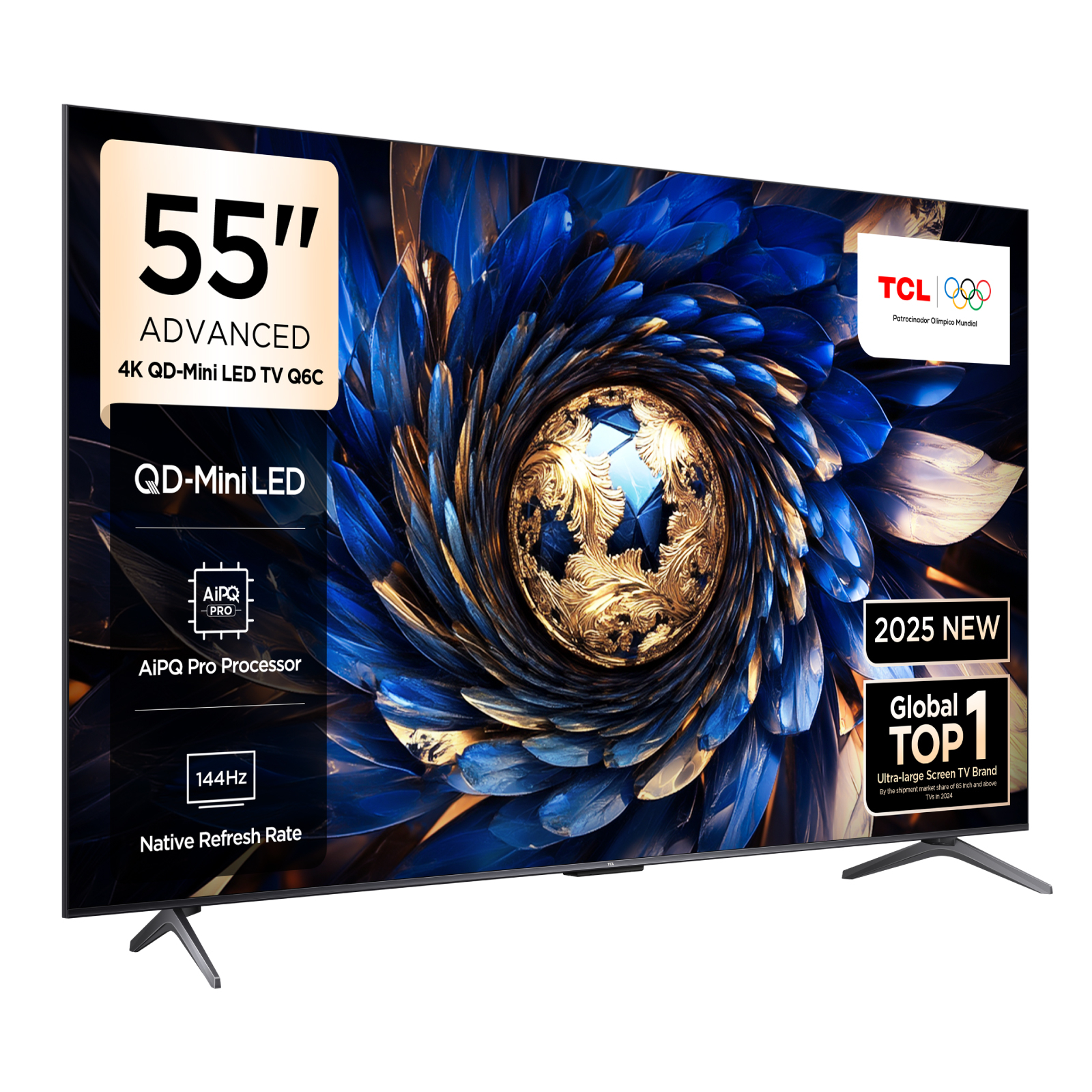 TCL 55Q6C 55″ 140 Ekran 4K Ultra HD Uydu Alıcılı 144Hz Google QD-MiniLED TV