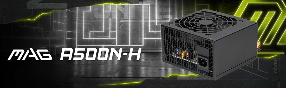 MSI MAG A500N-H 500W 120mm Fan Aktif Power Supply