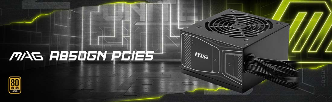 MSI MAG A850GN PCIE5 850W 80+ Gold Power Supply