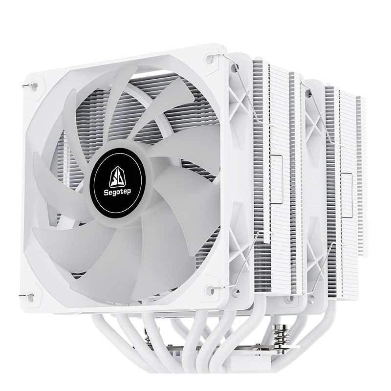 Segotep FZ6 Pro Beyaz 2x120mm Kule Tipi İşlemci Soğutucu (LGA 1700 ve AM5 Uyumlu)