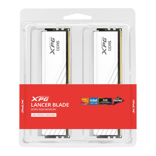 XPG Lancer Blade RGB White 48GB (2x24GB) DDR5 6000MHz CL30 Gaming (Oyuncu) Ram (AX5U6000C3024G-DTLABRWH)