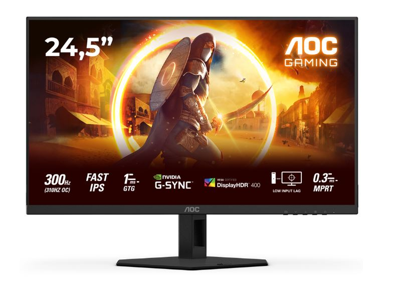 AOC 25G4SRE 24.5″ 310Hz(OC) 0.3ms AdaptiveSync HDR400 FHD Fast IPS Gaming Monitör