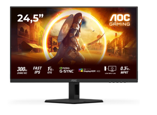 AOC 25G4SRE 24.5″ 310Hz(OC) 0.3ms AdaptiveSync HDR400 FHD Fast IPS Gaming Monitör