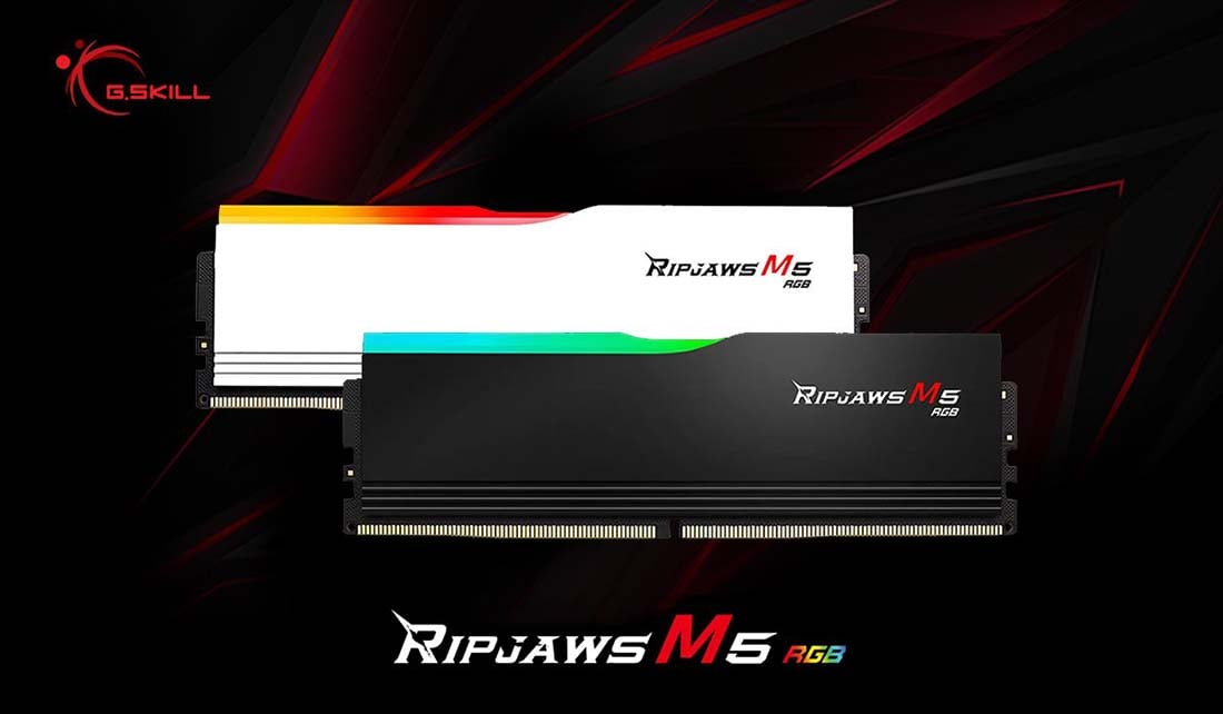 GSKILL Ripjaws M5 RGB 32 GB (2x16) 6000MHz CL36 DDR5 Gaming Ram