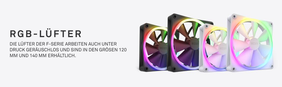 NZXT RF-R14SF-B1 F140 RGB 1x140mm RGB Siyah Kasa Fanı