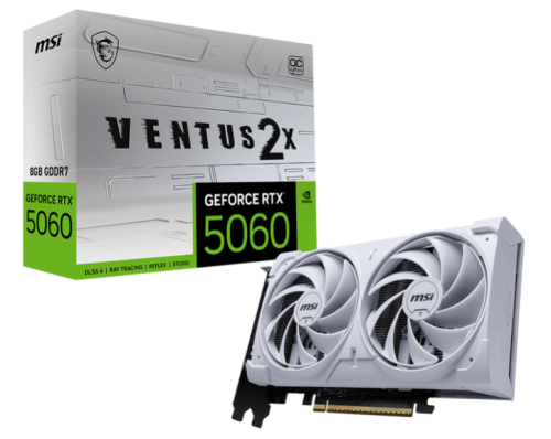 MSI GeForce RTX 5060 8G Ventus 2X OC White GDDR7 128Bit DX12 Gaming (Oyuncu) Ekran Kartı