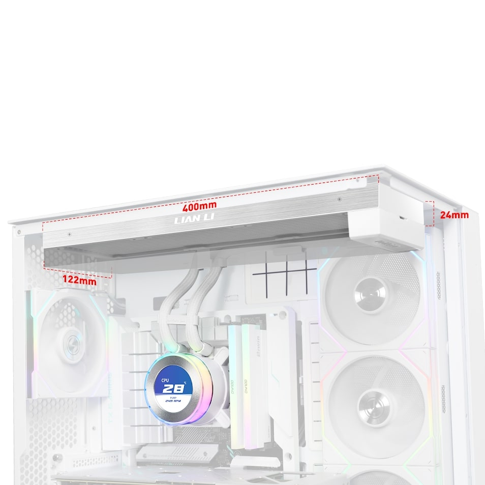 Lian Li Hydro-Shift II LCD-C 360 Beyaz Fansız İşlemcı Sıvı Soğutucu (G89.GHS2LCD36W.00)