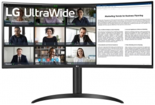 LG 34WR55QC-B 34″ 5Ms 100Hz WQHD Curved VA LED Monitör
