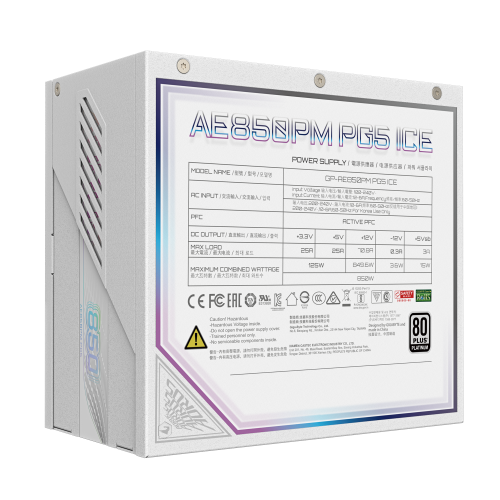 Gigabyte GP-AE850PM PG5 ICE 850 W 80+ Gold Full Modüler 120mm Fan Power Supply