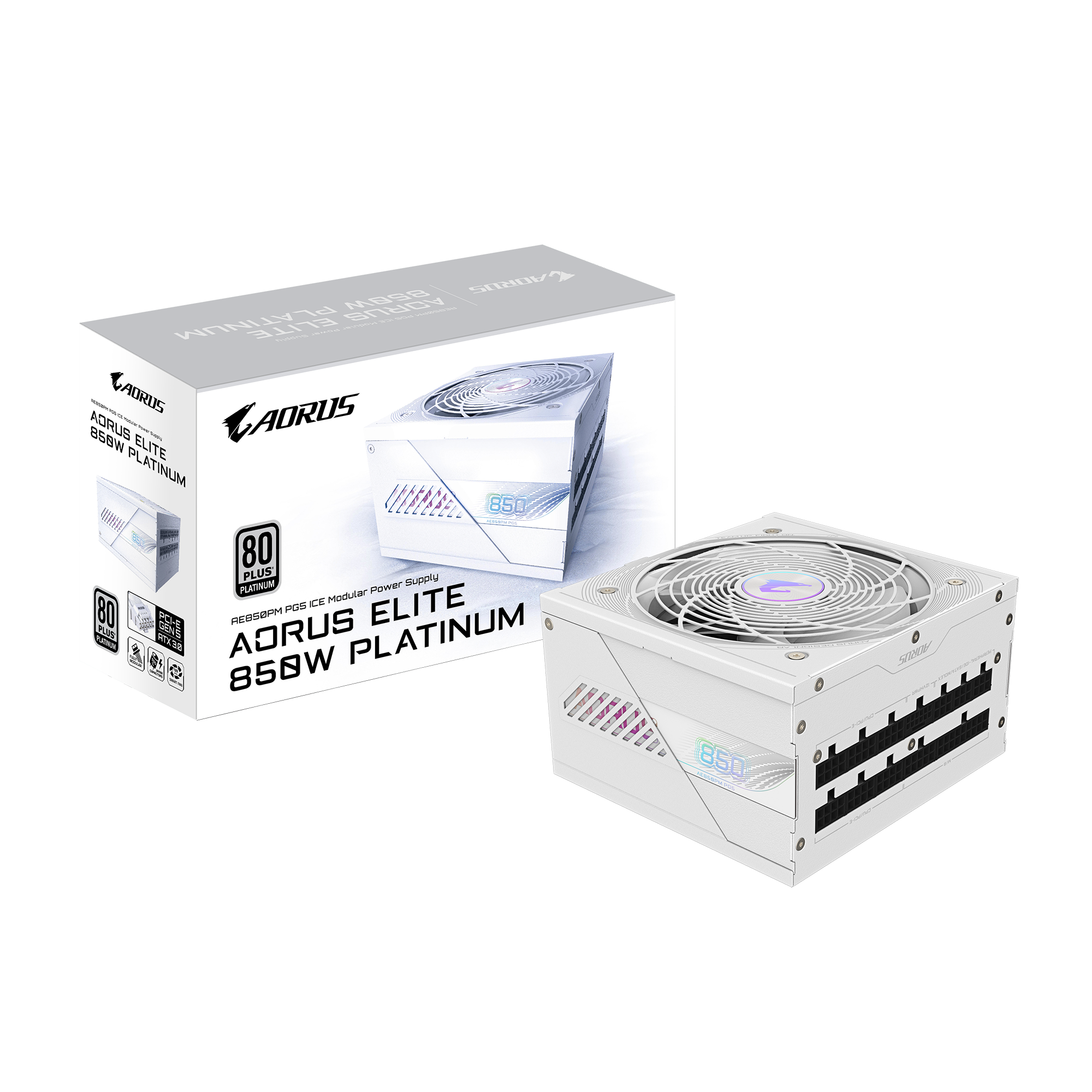 Gigabyte GP-AE850PM PG5 ICE 850 W 80+ Gold Full Modüler 120mm Fan Power Supply