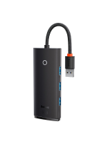 Baseus Lite 4-Port USB-A 25 cm Hub-Siyah Çoklayıcı