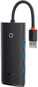 Baseus WKQX030001 Lite 4-Port USB-A 25 cm Hub-Siyah Çoklayıcı