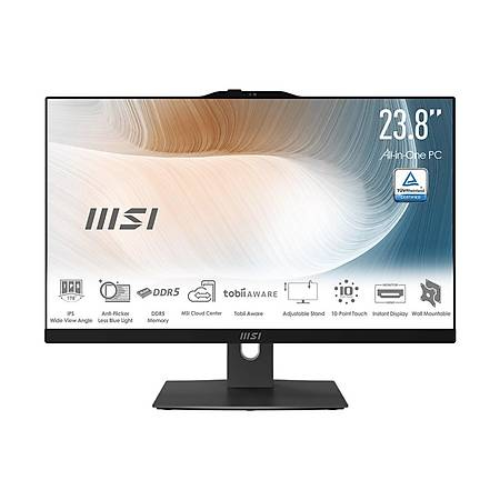 MSI Modern AM242TP 1M-1677XTR Core 5 120U 8GB DDR5  512GB SSD 23.8″ FHD FDOS Dokunmatik Siyah All In One PC